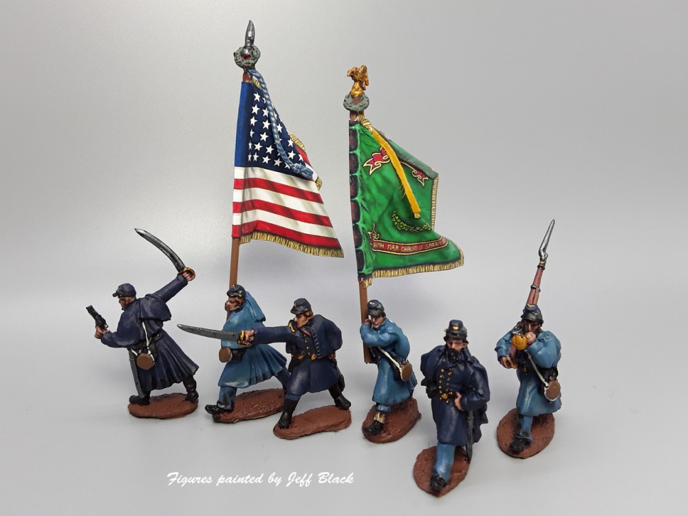 Union Irish Brigade, command, greatcoats, advancing