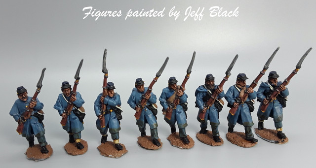 US Infantry, greatcoats, attacking/advancing, pack B