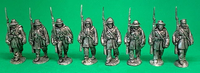 CS Infantry, Weller coats, marching at the shoulder