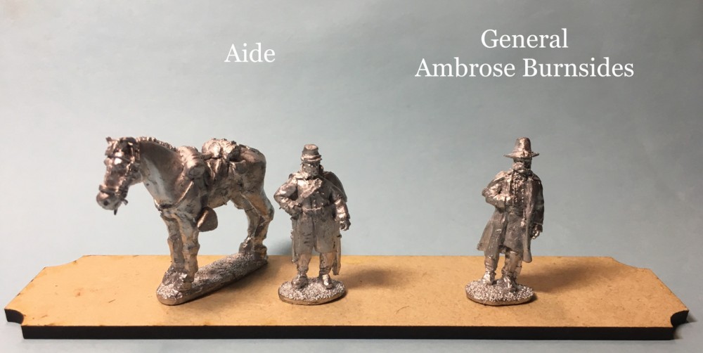 28mm Union Generals in greatcoats, Eastern Theater