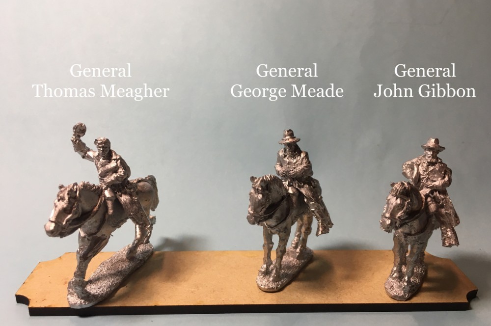 28mm Union Generals in greatcoats, Eastern Theater