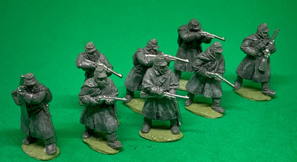 28mm US dismounted cavalry skirmishing, winter