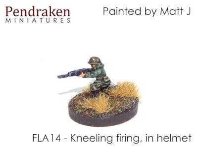 Kneeling, firing, with helmet