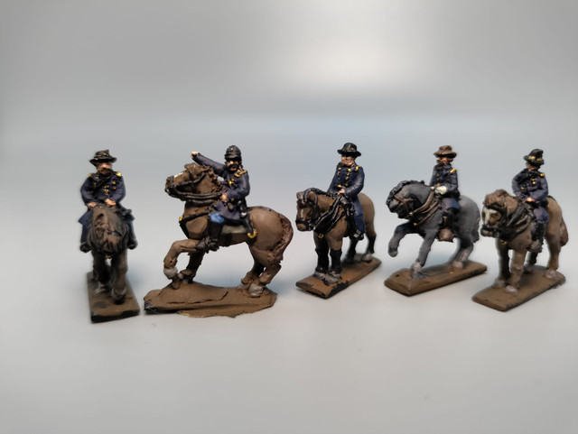 14mm (Epic Scale) ACW Union Generals, mounted