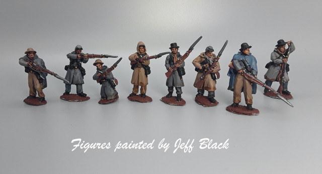 28mm CS Infantry, in Weller overcoats, firing