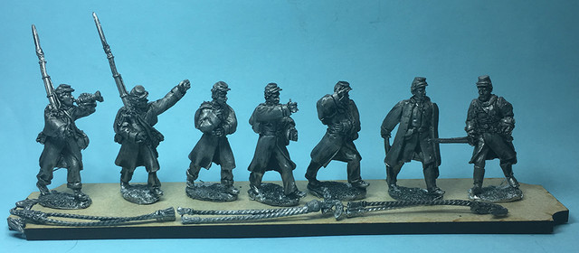 Union Infantry Command in greatcoats, B